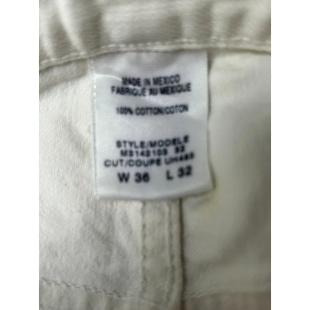 GUESS Jeans Mens 36x32 White Straight Leg Denim Jeans 100% Cotton USA
